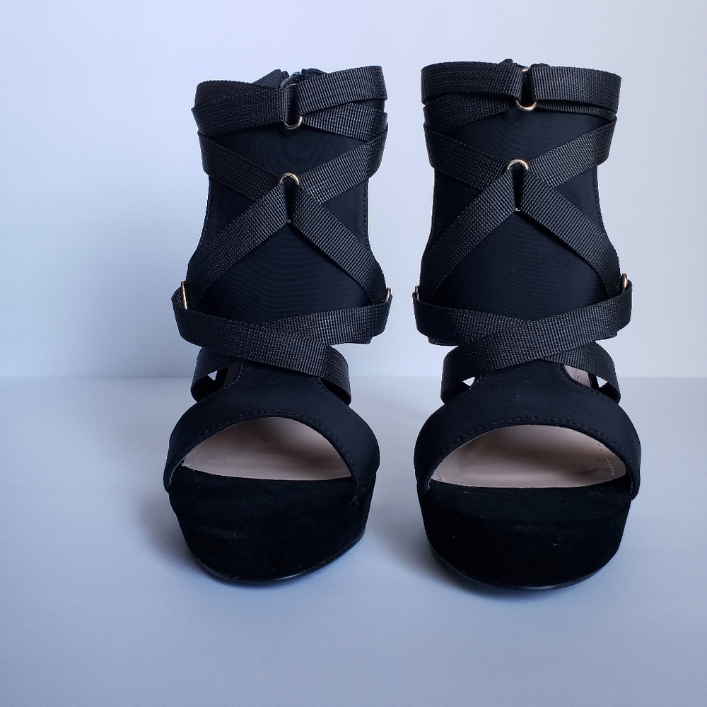 👠$20 SALE👠Shoe Republic LA Harness Strappy Heels - Picture 5 of 7